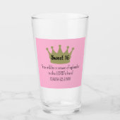 Verre Sweet 16 Crown Bible Verse rose et or (Devant)