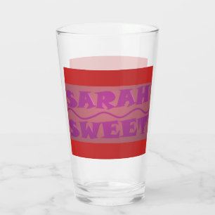 Verre Sweet Sarah couleurs chaud rose et orange brûlé