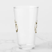 Verre Symbole bouddhiste hindou Yoga or métallique Om (Gauche)
