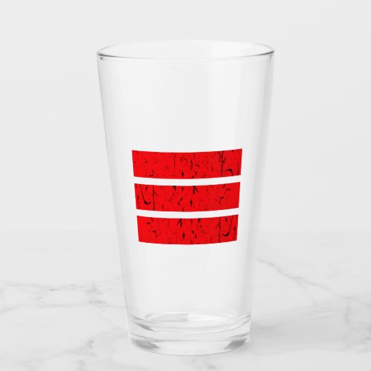Verre Symbole Cool à 3 Lignes | Uniformité & Harmonie Co (Devant)