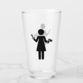 Verre Symbole de coiffeur (Dos)