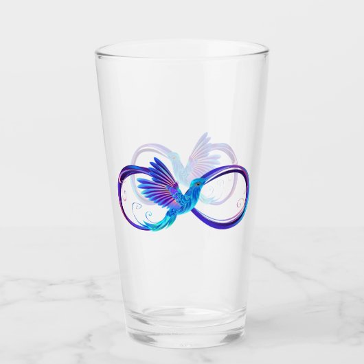 Verre Symbole de Neon Infinity par Glowing Hummingbird (Devant)