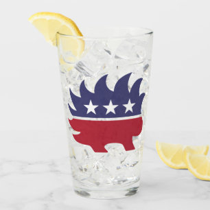 Verre Symbole de Porcupine du Parti Libertarien