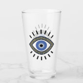 Verre Symbole de protection contre les yeux mal, oeil bl (Dos)
