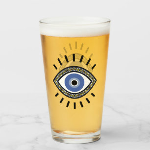 Verre Symbole de protection contre les yeux mal, oeil bl