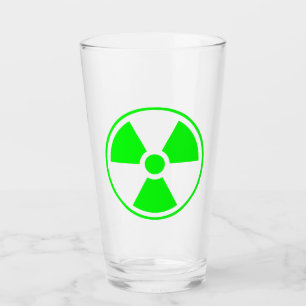 Verre Symbole de rayonnement radioactif nucléaire en ver