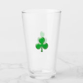 Verre Symbole de trèfle vert irlandais de la Saint Patri (Devant)
