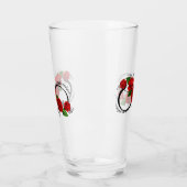Verre Symbole d'infini avec les roses rouges (Gauche)