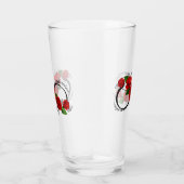 Verre Symbole d'infini avec les roses rouges (Droite)