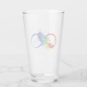 Verre Symbole d'infini avec plume arc-en-ciel (Dos)