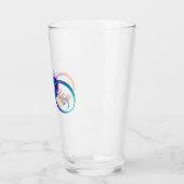 Verre Symbole d'infini avec plume arc-en-ciel (Gauche)