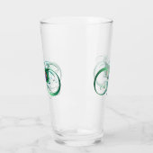 Verre Symbole d'infini avec plume de paon (Gauche)