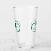 Verre Symbole d'infini avec plume de paon (Droite)