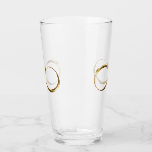 Verre Symbole d'infini doré (Droite)