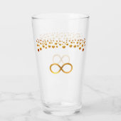 Verre Symbole d'infini doré & Confettis (Dos)