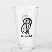 Verre Symbole hibou noir (Dos)