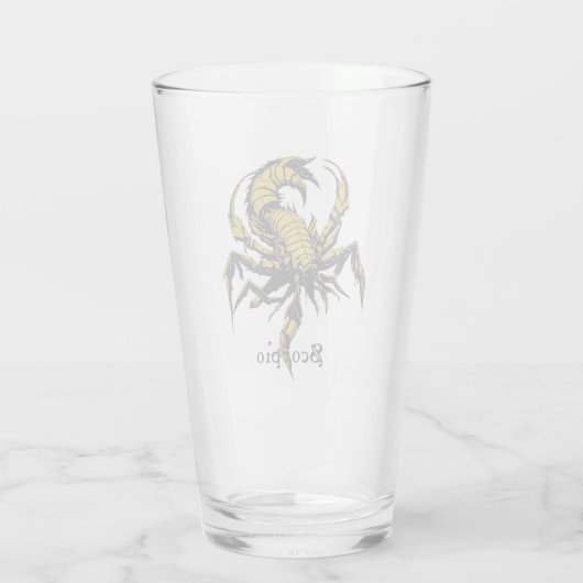 Verre Symbole Horoscope Scorpio (Dos)