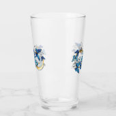 Verre Symbole infini de papillons Morpho bleus (Gauche)
