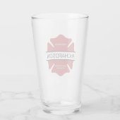Verre Symbole logo rouge du pompier personnalisé (Dos)
