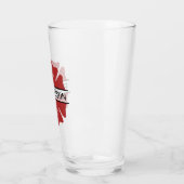 Verre Symbole logo rouge du pompier personnalisé (Gauche)