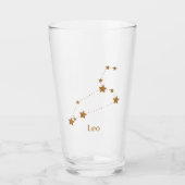Verre SYMBOLE Zodiaque moderne Gold Leo | Incendie d'élé (Devant)