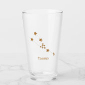 Verre SYMBOLE Zodiaque Moderne Taurus Or | Élément Terre (Devant)