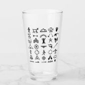 Verre Symboles d'images amérindiens (Devant)