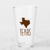Verre Symboles du Texas, État du Texas, marron (Devant)