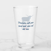 Verre Symboles du Texas, Longhorn, marine (Dos)