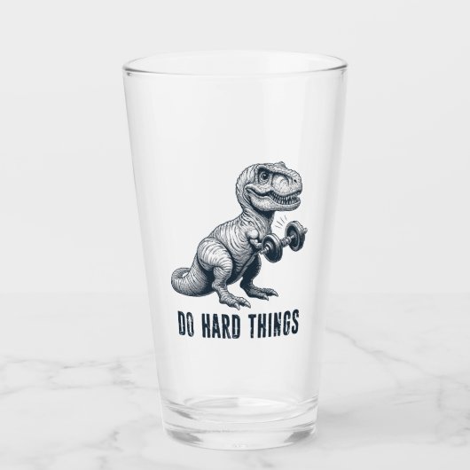Verre T-Rex Faire Des Choses Dures (Devant)