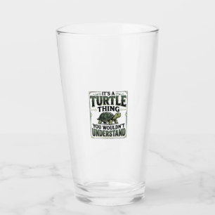 Verre T-shirt drôle de chose de tortue vintage pour amat