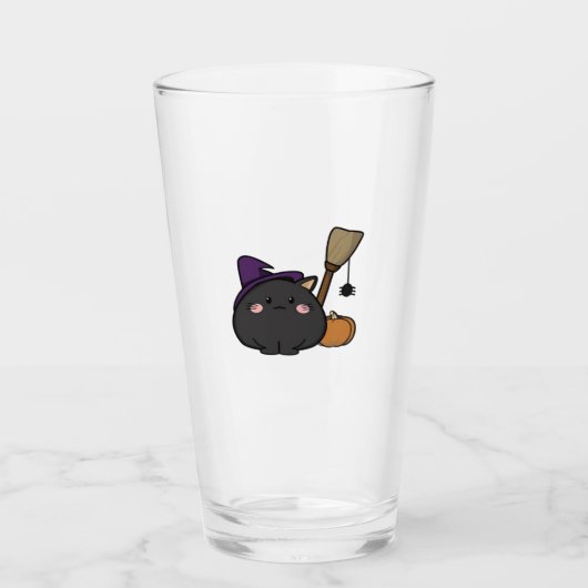Verre T-Shirt Oversized Chat d'Halloween (Devant)
