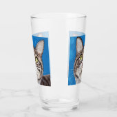 Verre Tabby Cat Peinture (Gauche)