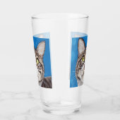 Verre Tabby Cat Peinture (Droite)