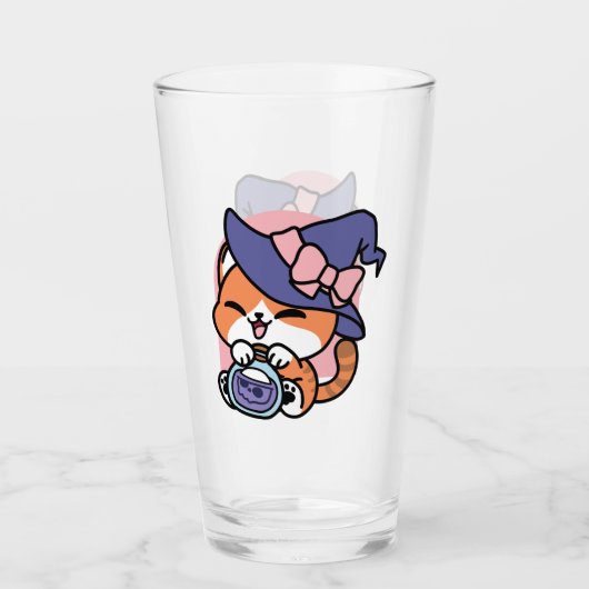 Verre Tabby Witch Brew – Cute Halloween Cat Design (Devant)