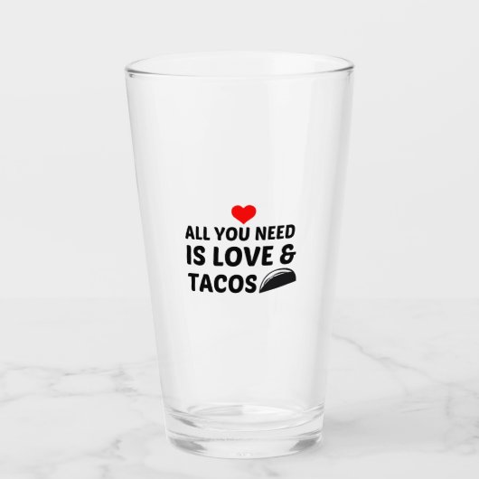 VERRE TACOS ET AMOUR (Devant)