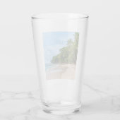Verre Tahiti Sand Beach Ciel bleu Palmiers (Dos)