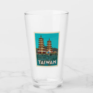 Verre Taïwan   Pagode Du Dragon Et Du Tigre