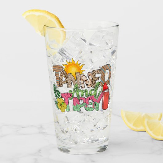 Verre Tannée et Tipsy | Fun Summer Party Design (Devant glace)