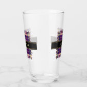 Verre Tartan mauve, or et bleu (Droite)