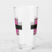 Verre Tartan rose, or et bleu (Droite)