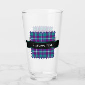 Verre Tartan vert de mer, violet et bleu (Dos)
