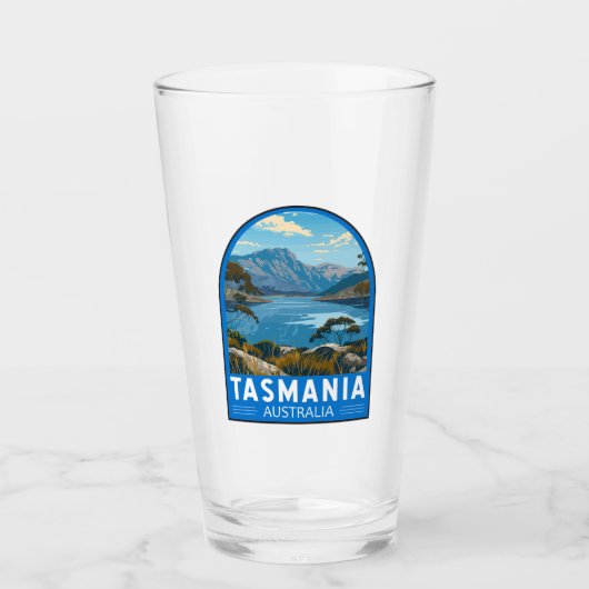 Verre Tasmanie Australie Travel Art Vintage (Devant)