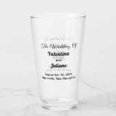 Verre Tasse de mariage de style typographique (Devant)