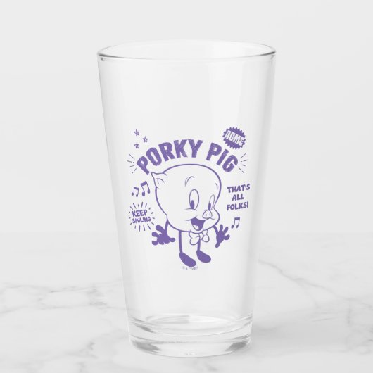 Verre Tasty Retro Porky Pig (Devant)