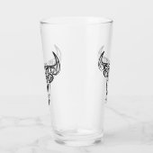 Verre Taureau tribal noir et blanc / Ox (Droite)
