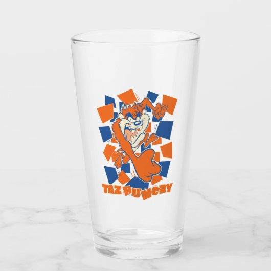 Verre TAZ™ Hungry Smashing Through Checker (Devant)