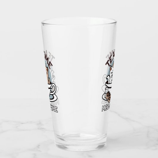 Verre Tea Time Meow Time - Cute Cat and Tea Design (Droite)
