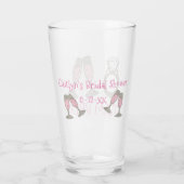 Verre Team Bride Champagne Rose Mariage Diamond Ring (Dos)