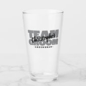 Verre Team Groom Groomsman Bachelor Party Black Grey (Devant)